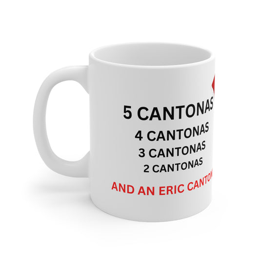 ERIC CANTONA CHRISTMAS MUG